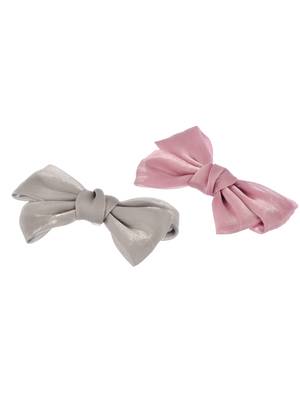 Set of 2 pink & green alligator hair clip 2
