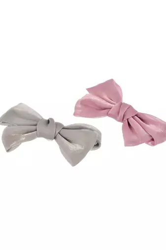 Set of 2 pink & green alligator hair clip