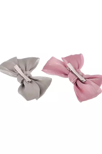 Set of 2 pink & green alligator hair clip