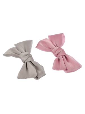 Set of 2 pink & green alligator hair clip 4