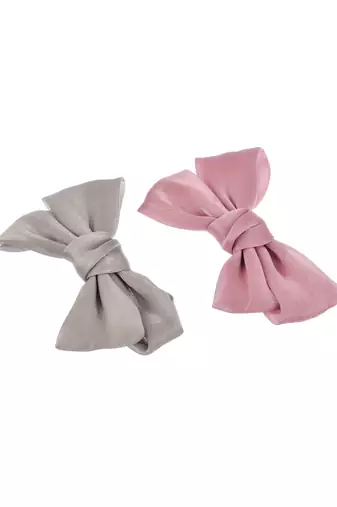 Set of 2 pink & green alligator hair clip