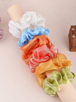 Women set of 6 multi color poytail holder 1