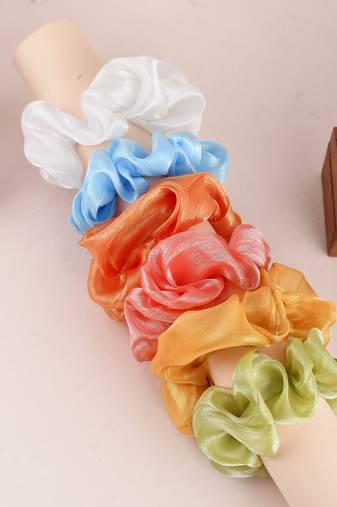 Women set of 6 multi color poytail holder
