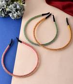 Women set of 3 multi-color hairband