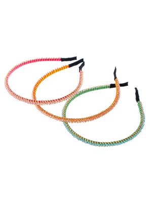 Women set of 3 multi-color hairband 2