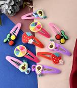 Set of 10 multi color tic tac hair clip