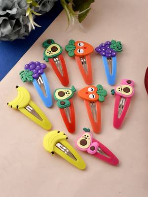Set of 10 multi color tic tac hair clip 1