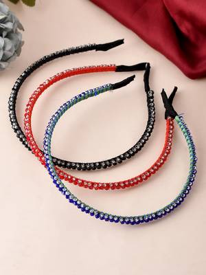 Women set of 3 multi-color hairband 1