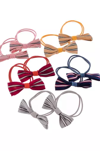 Set of 10 bow ponytail holder