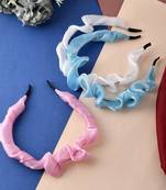 Set of 3 multi color fabric hairband