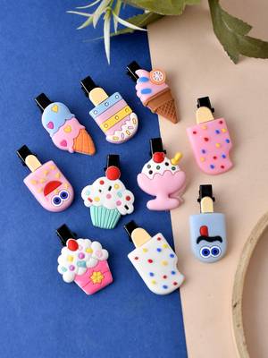 Set of 10 multi color alligator hair clip 1