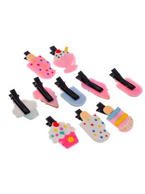 Set of 10 multi color alligator hair clip 3
