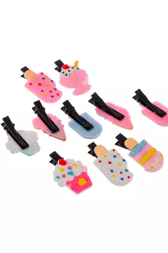 Set of 10 multi color alligator hair clip