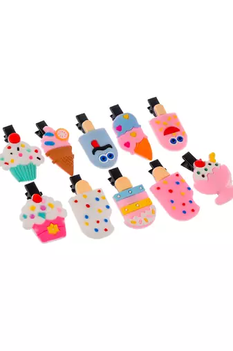 Set of 10 multi color alligator hair clip