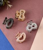 Set of 4 multi color claw clip