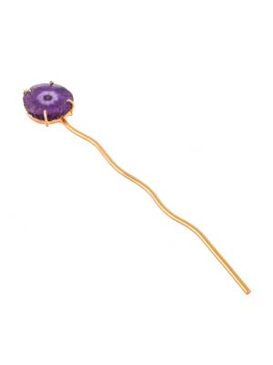 Women gold toned hairstick. 3