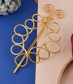 Women gold toned embellished hair accessory