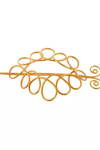 Women gold toned embellished hair accessory