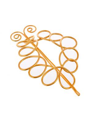 Women gold toned embellished hair accessory 4