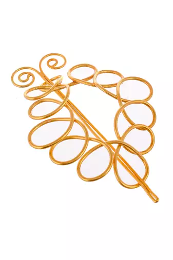Women gold toned embellished hair accessory