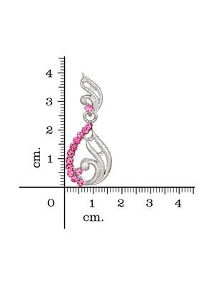 Lumiere silver-plated pink diamond party wear necklace set 5
