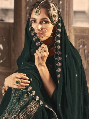 green velvet embroidered dress material 3