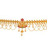 Maroon & green color glass stone kamarband