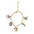 Christmas bracelet santa claus,snowman,wreath,candy cane & unicorn gold plated 5 charms for women