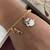 Christmas bracelet santa claus,snowman,wreath,candy cane & unicorn gold plated 5 charms for women