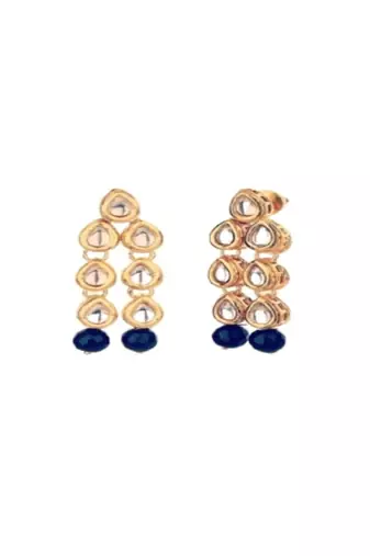 Runjhun golden color kundan designer earring