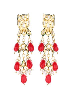 Runjhun semi precious stones designer jhumka for women 1
