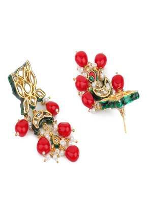 Runjhun semi precious stones designer jhumka for women 3