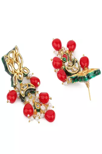 Runjhun semi precious stones designer jhumka for women