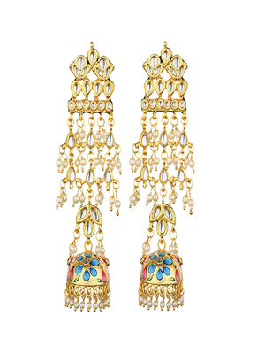 Runjhun traditonal kundan jhumki earrings for women 1