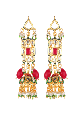 Runjhun semi precious stones designer jhumka 1