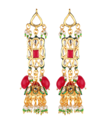 Runjhun semi precious stones designer jhumka