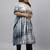 Xl love by janasya women's plus size off white cotton tie-dye kaftan kurta