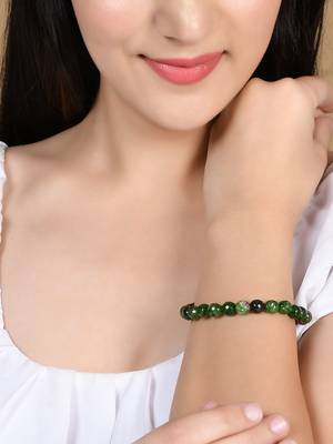 Multicoloured beads & stone elasticated bracelet 2