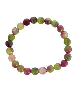 Multicoloured beads & stone elasticated bracelet 3