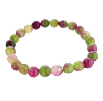 Multicoloured beads & stone elasticated bracelet 4