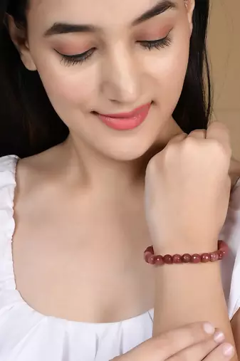 Artificial beads natural stone bracelet