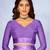 Light purple digital floral printed chiffon saree attached sartin weaved border with blouse