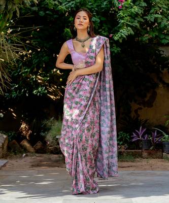 Kobi pink saree set 1