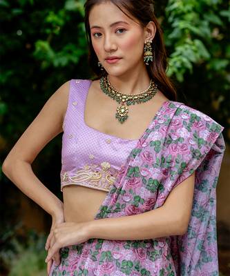 Kobi pink saree set 3