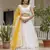 White Georgette Embroidered Semi-stitched Lehenga Choli With Dupatta for Women