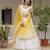 White Georgette Embroidered Semi-stitched Lehenga Choli With Dupatta for Women