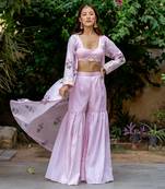 Sweet pink polka dot cape set