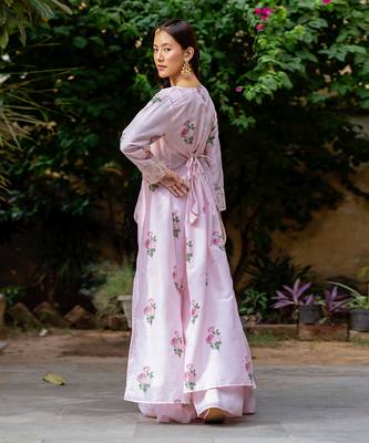 Sweet pink polka dot cape set 5