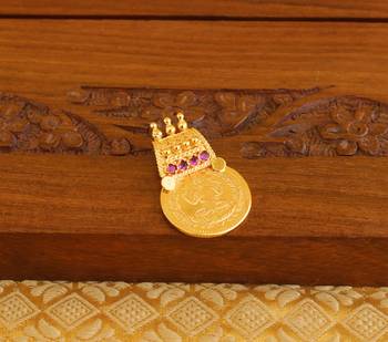 Gold plated palakka lakshmi kasu pendent 2
