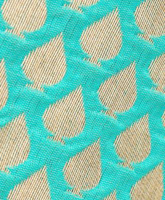 Twisha Girls brocade sleeveless Top & Net Ghagra - Sea Green 6